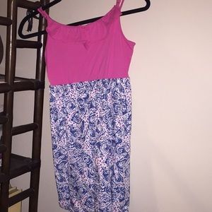 Lily Pulitzer pink and blue cotton sundress